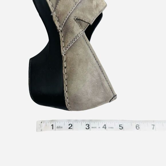 Dansko Tamara Women's Gray Nubuck Round Toe Casual Slip On Wedge Clog Sz 9 - Picture 6 of 7